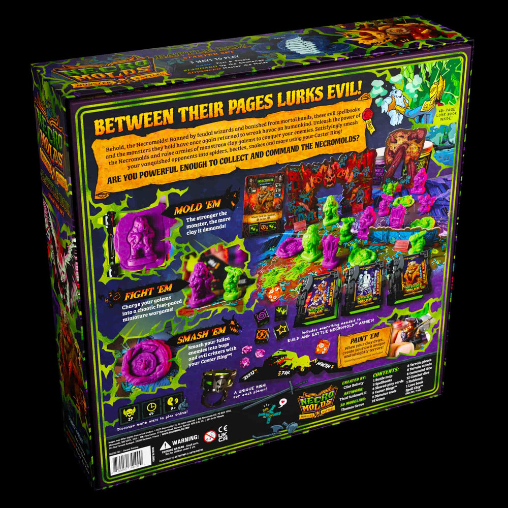 
                  
                    Back of the Necromolds game box.
                  
                