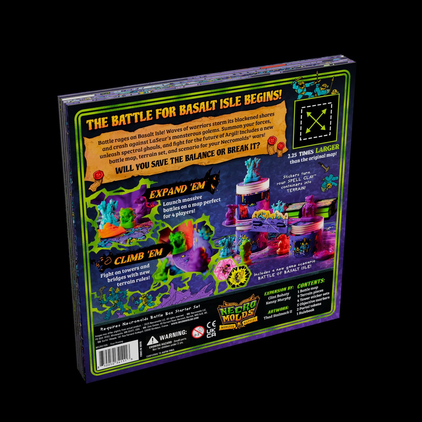
                  
                    Back of the Basalt Isle battle map set packaging
                  
                