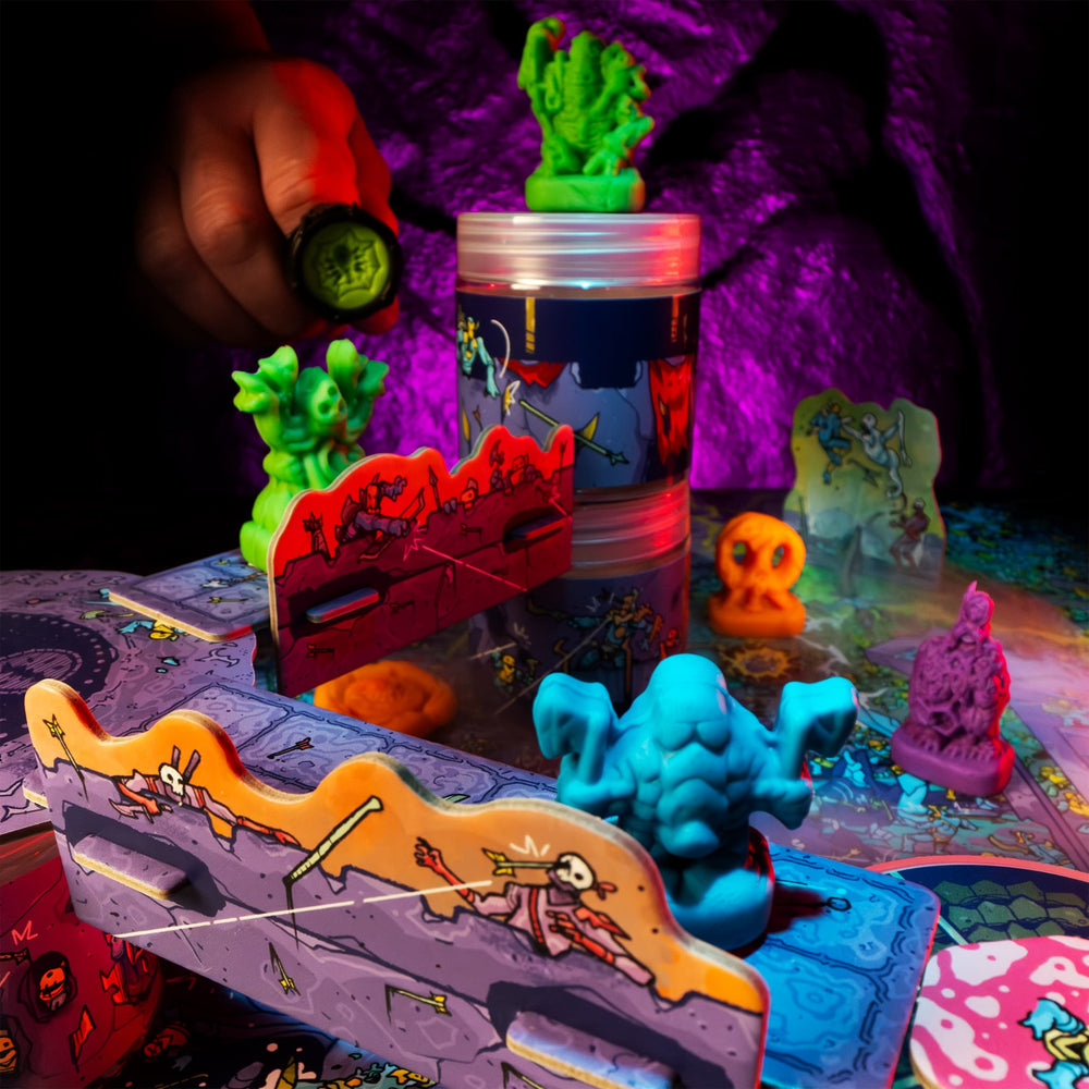 
                  
                    Colorful clay figures on elevated boardgame terrain
                  
                